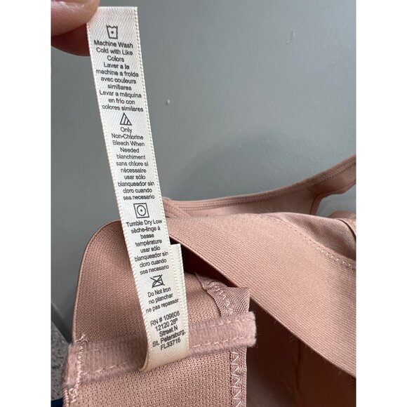 Rhonda Shear 2 Pack Molded Cup Bra with Wrap Back Size XL Pink Beige 621.7 - Picture 7 of 10